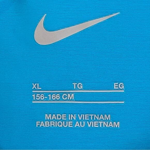 Nike Blue Lightening Cropped Swim Top NWT XL - Picture 3 of 7